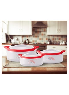 Milton 3-Piece Casserole Set (450ml, 850ml, 1.24L) Double-Walled Hotpot with PU Insulation & Stainless Steel Inner, Keeps Food Hot/Cold for Hours, Perfect for Serving Roti - Marvel Jr White 3-Piece Set  - Image 3