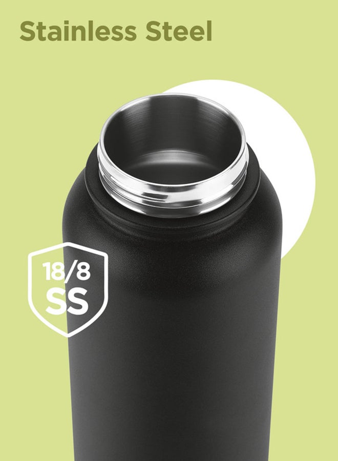 Milton 1180ml Vacuum Insulated Water Bottle with Straw Lid - 2 lids included, Keeps Drinks Hot and Cold, 18/8 Stainless Steel, Double-Walled Flask with Inner Copper Coating - Sports - Ultrasip  - Image 5