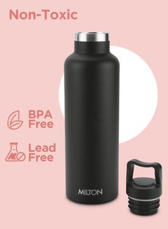 Milton 750ml Vacuum Insulated Water Bottle, Keeps Drinks 12 hours Hot & 24 hours cold, 18/8 Stainless Steel, Double-Walled Thermos Flask with Inner Copper Coating for Sports, Gym, Haruki  - Image 3