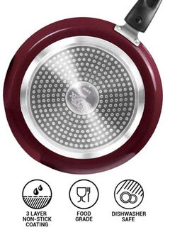 Milton Cookware Set of 4 - Fry Pan (24 cm/1.6 L), Kadhai with Glass Lid (24 cm/2.5 L) & Tawa (25 cm), Induction & Flame Safe, Dishwasher Compatible - Kitchen Jewel Peach 24 cm Fry Pan, 24 cm Kadhai, 25 cm Tawa  - Image 4