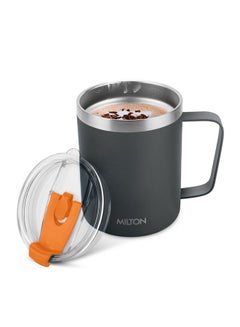 Milton 400ml Vacuum Insulated Travel Coffee Mug with Straw & Lid, Keeps Drinks Hot & Cold for 10 Hours, 18/8 Stainless Steel Tumbler, Double-Walled Thermos Flask for Tea, Cappuccino - Clifton  - Image 1