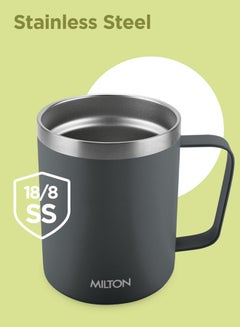 Milton 400ml Vacuum Insulated Travel Coffee Mug with Straw & Lid, Keeps Drinks Hot & Cold for 10 Hours, 18/8 Stainless Steel Tumbler, Double-Walled Thermos Flask for Tea, Cappuccino - Clifton  - Image 4