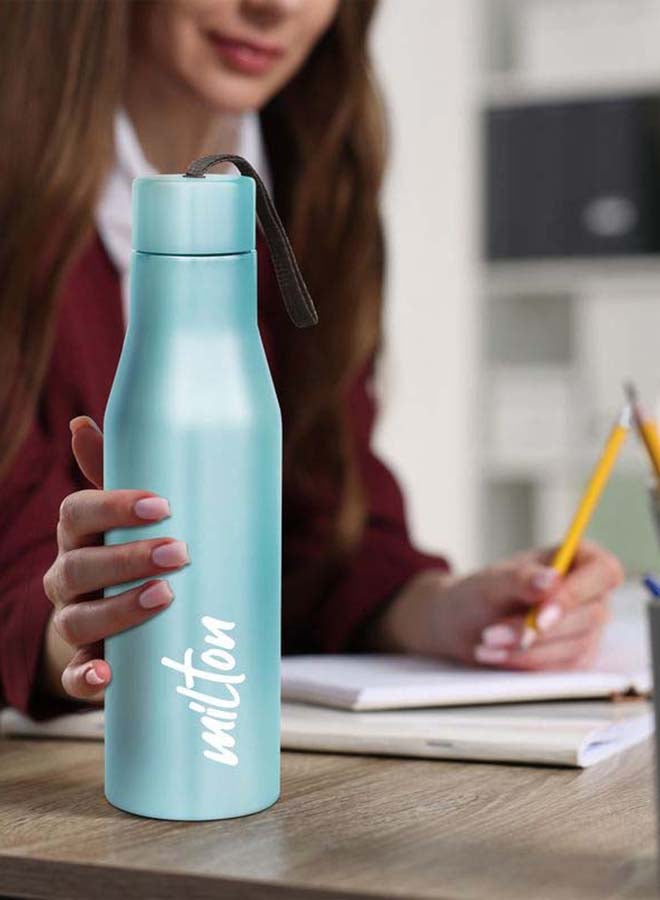Milton 1000ml Stainless Steel Water Bottle, Single-Walled, BPA-Free, Leak-Proof, Rust-Free,Easy to Carry, Easy-Grip Fridge & Gym Bottle for Men, Kids, School & Travel - Super Blue - Image 4