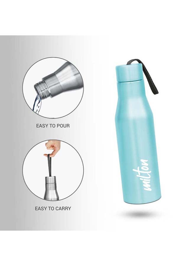Milton 1000ml Stainless Steel Water Bottle, Single-Walled, BPA-Free, Leak-Proof, Rust-Free,Easy to Carry, Easy-Grip Fridge & Gym Bottle for Men, Kids, School & Travel - Super Blue - Image 3