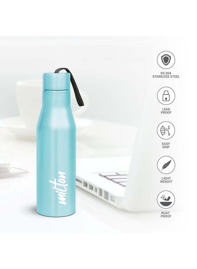 Milton 1000ml Stainless Steel Water Bottle, Single-Walled, BPA-Free, Leak-Proof, Rust-Free,Easy to Carry, Easy-Grip Fridge & Gym Bottle for Men, Kids, School & Travel - Super Blue - Image 2