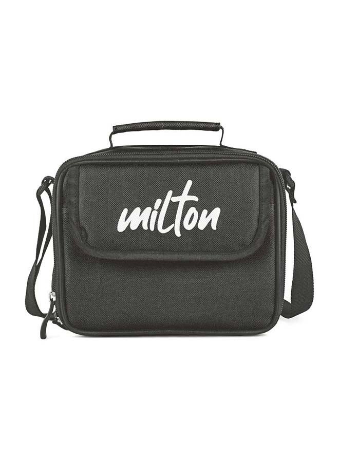 MILTON 6-Piece Lunch Box Set with Insulated Bag - Includes 3 Stainless Steel Containers(280ml Each), 400ml Tumbler, Keeps Food Hot, Ideal for School Kids & Office Tiffin - Steel Combi combo- Black - Image 2