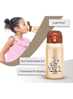 Milton 300ml Vacuum Insulated Kids Water Bottle with One Touch Safety Lock, Convenient for Sipping, Stainless Steel, Keeps Drinks Hot and Cold, Thermos Flask for School - Boys & Girls - Jolly Ivory  - Image 5