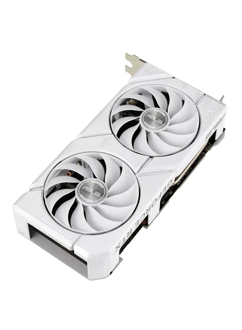 أسوس Dual GeForce RTX 4060 EVO White OC Edition Graphics Card, 8GB GDDR6 128-bit Memory, 2535 MHz OC Boost Clock, 17 Gbps Memory Speed, PCI E 4.0, DisplayPort 1.4a / HDMI 2.1a | 90YV0JCB-M0NA00 White  - Image 2