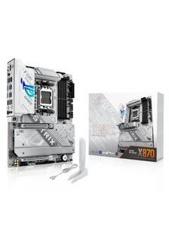 أسوس ROG STRIX X870-A Gaming Wi-Fi ATX Motherboard, X870 Chipset, AM5 Socket, 4*DIMM DDR5 192GB Max Memory, 4*M.2, 1*PCIe 5.0*16, 1*2.5Gb Ethernet & Wi-Fi 7, Bluetooth v5.4, 1*HDMI, 1*DP, Dual USB4, Exclusive AI Technologies, Overclocking Technologies | 90MB1IF0-M0EAY0 White  - Image 4
