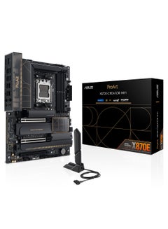 ASUS ProArt X870E-Creator Wi-Fi ATX Motherboard, AMD X870E Chipset, AM5 Socket, 4*DIMM, DDR5 192GB Max Memory, 4*M.2, 2*PCIe 5.0*16, Dual Ethernet & Wi-Fi 7, Bluetooth v5.4, 1*HDMI, Dual USB4, Exclusive AI Technologies, Overclocking Technologies | 90MB1IG0-M0EAY0 Black  - Image 4