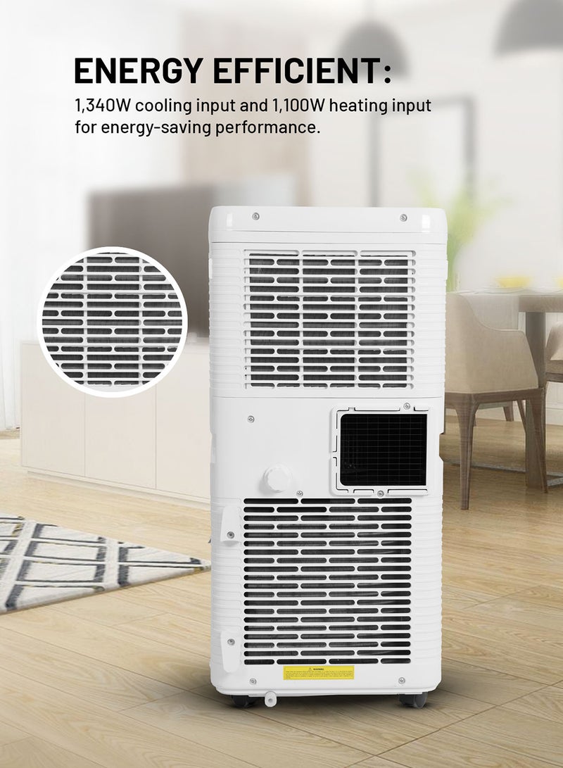 عفرا Portable Air Conditioner with Cooling, Heating, Dehumidifier & Fan | 12000 BTU | Remote Control & LED Display | R290 Refrigerant | 2-Year Warranty AF-120PACWH White  - Image 4