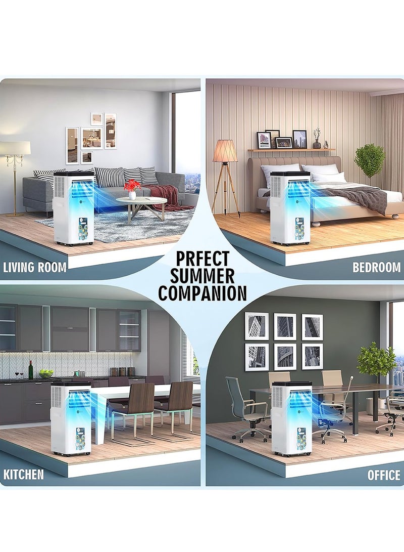 AFRA Portable Air Conditioner with Cooling, Heating, Dehumidifier & Fan | 9000 BTU | Remote Control & LED Display | Energy-Efficient R290 Refrigerant | 2-Year Warranty AF-900PACWH White  - Image 3