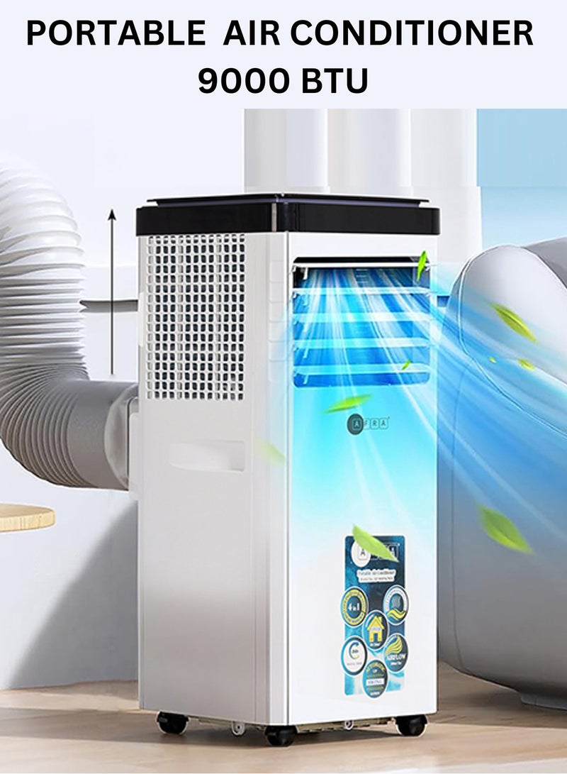 AFRA Portable Air Conditioner with Cooling, Heating, Dehumidifier & Fan | 9000 BTU | Remote Control & LED Display | Energy-Efficient R290 Refrigerant | 2-Year Warranty AF-900PACWH White  - Image 1