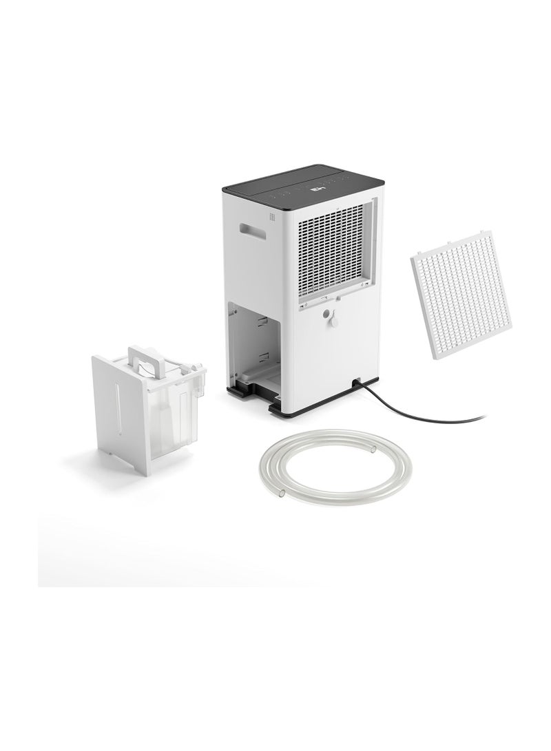 Stadler Form - Swiss Design Dehumidifier: Wi-Fi, 2 Drainage Options, Air Purification, Ideal for Large Rooms up to 70sqm, Quiet, 24H Timer, 5L Tank, Swing & Night Modes (Lukas) - 2-Year Warranty+Local Support L-031 White - Image 1