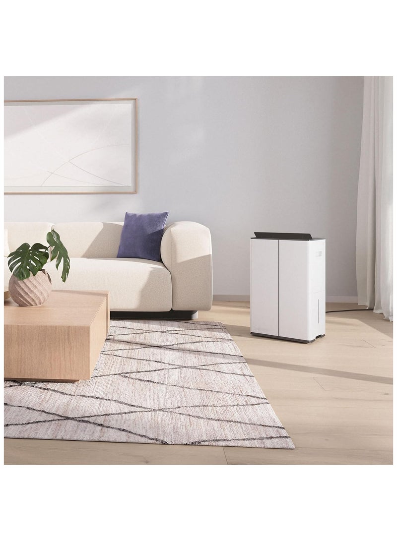 Stadler Form - Swiss Design Dehumidifier: Wi-Fi, 2 Drainage Options, Air Purification, Ideal for Large Rooms up to 70sqm, Quiet, 24H Timer, 5L Tank, Swing & Night Modes (Lukas) - 2-Year Warranty+Local Support L-031 White - Image 1
