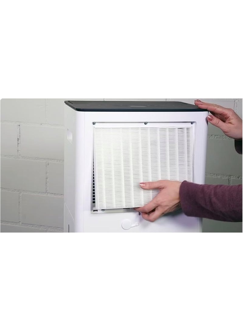 Stadler Form - Swiss Design Dehumidifier: Wi-Fi, 2 Drainage Options, Air Purification, Ideal for Large Rooms up to 70sqm, Quiet, 24H Timer, 5L Tank, Swing & Night Modes (Lukas) - 2-Year Warranty+Local Support L-031 White - Image 1