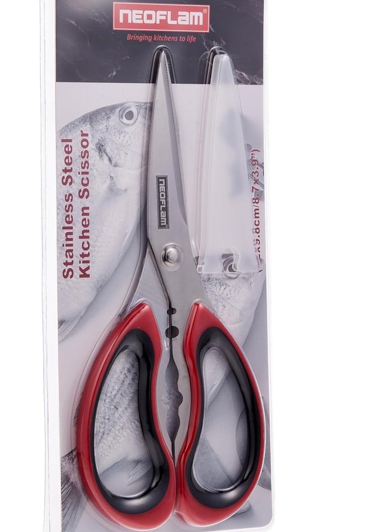 نيو فلام Stainless Steel Kitchen Scissor Black - Image 1