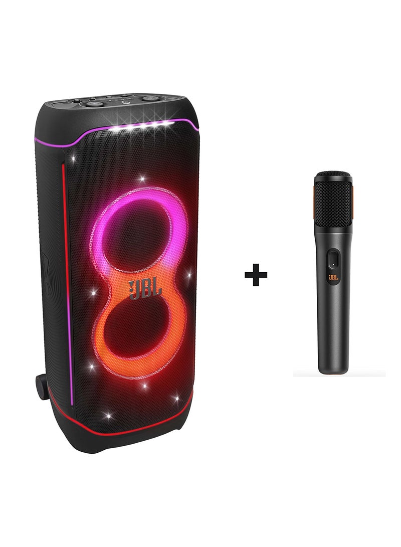 JBL Partybox Ultimate Party Speaker and JBL PARTYBOX WIRELESS MIC Combo, JBLPARTYBOXULTEU+JBLPBWIRELESSMIC Black  - Image 1