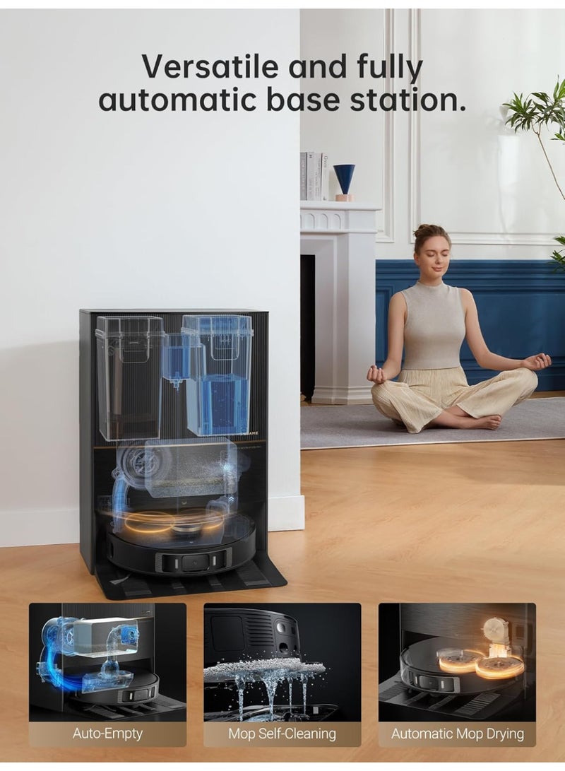 Dreame - Ultra Robot Vacuum and Mop with Mop-Extend,Auto Mop Removal,Raising,Washing and Drying,7000Pa Suction,Self-Emptying,Self-Refilling,AI Obstacle Avoidance 4.5 L 100 W L20 ULTRA Black - Image 1