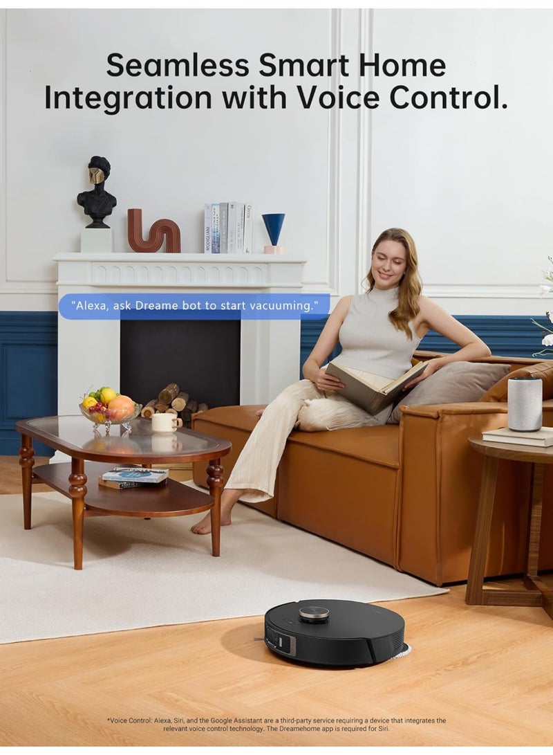 Dreame - Ultra Robot Vacuum and Mop with Mop-Extend,Auto Mop Removal,Raising,Washing and Drying,7000Pa Suction,Self-Emptying,Self-Refilling,AI Obstacle Avoidance 4.5 L 100 W L20 ULTRA Black - Image 1