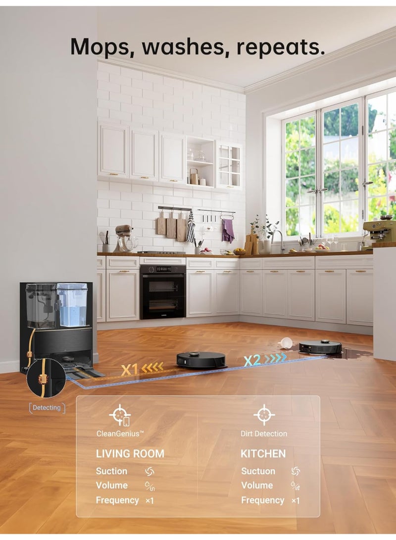Dreame - Ultra Robot Vacuum and Mop with Mop-Extend,Auto Mop Removal,Raising,Washing and Drying,7000Pa Suction,Self-Emptying,Self-Refilling,AI Obstacle Avoidance 4.5 L 100 W L20 ULTRA Black - Image 1