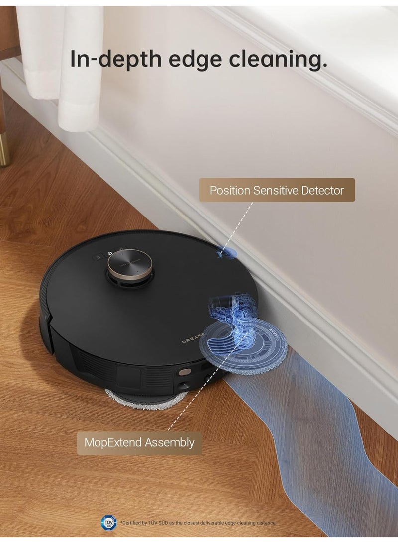 Dreame - Ultra Robot Vacuum and Mop with Mop-Extend,Auto Mop Removal,Raising,Washing and Drying,7000Pa Suction,Self-Emptying,Self-Refilling,AI Obstacle Avoidance 4.5 L 100 W L20 ULTRA Black - Image 1