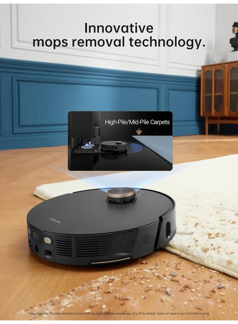Dreame - Ultra Robot Vacuum and Mop with Mop-Extend,Auto Mop Removal,Raising,Washing and Drying,7000Pa Suction,Self-Emptying,Self-Refilling,AI Obstacle Avoidance 4.5 L 100 W L20 ULTRA Black - Image 1