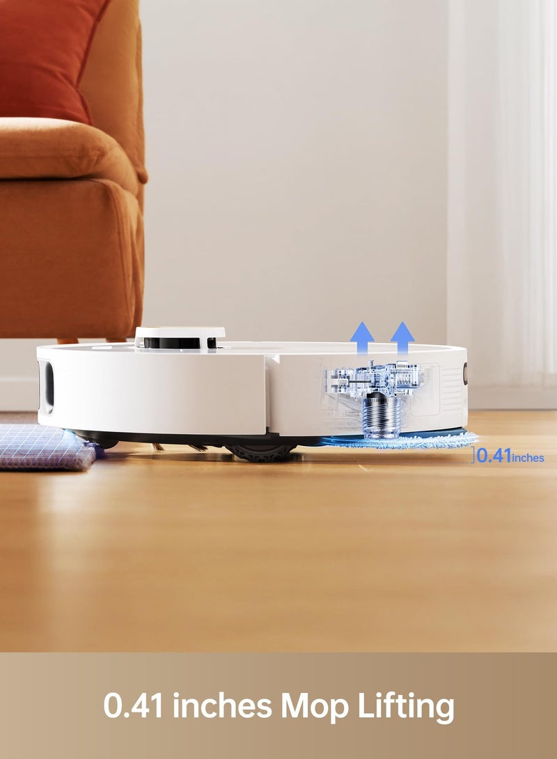 Robotic Vacuum Cleaner DreameBot L10s Pro Ultra Heat,Mop Extend, 7000Pa Suction, Auto Robot Care and Maintenance, Smart Obstacle Avoidance, Work with Alexa/Google Home/Siri, Ideal for Hair, Carpets 4.5 L 55 W L10S PRO ULTRA White