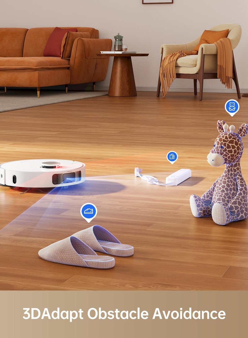 Robotic Vacuum Cleaner DreameBot L10s Pro Ultra Heat,Mop Extend, 7000Pa Suction, Auto Robot Care and Maintenance, Smart Obstacle Avoidance, Work with Alexa/Google Home/Siri, Ideal for Hair, Carpets 4.5 L 55 W L10S PRO ULTRA White