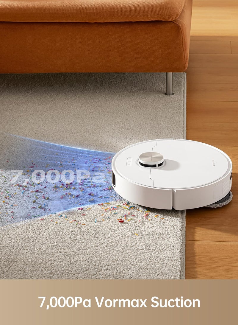 Robotic Vacuum Cleaner DreameBot L10s Pro Ultra Heat,Mop Extend, 7000Pa Suction, Auto Robot Care and Maintenance, Smart Obstacle Avoidance, Work with Alexa/Google Home/Siri, Ideal for Hair, Carpets 4.5 L 55 W L10S PRO ULTRA White