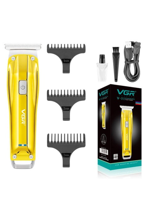 Professional V-955 Rechargeable Razor With Stainless Steel Blades, USB Charging Cable 3 Steering Combs For Men, 500mAh Lithium Ion Battery From GR Gold