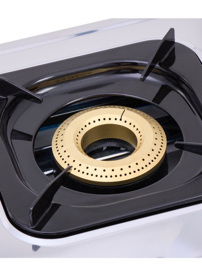 Clikon - 3-Burner Stainless Steel Gas Cooktop/Stove CK4253 Silver/Red - Image 1