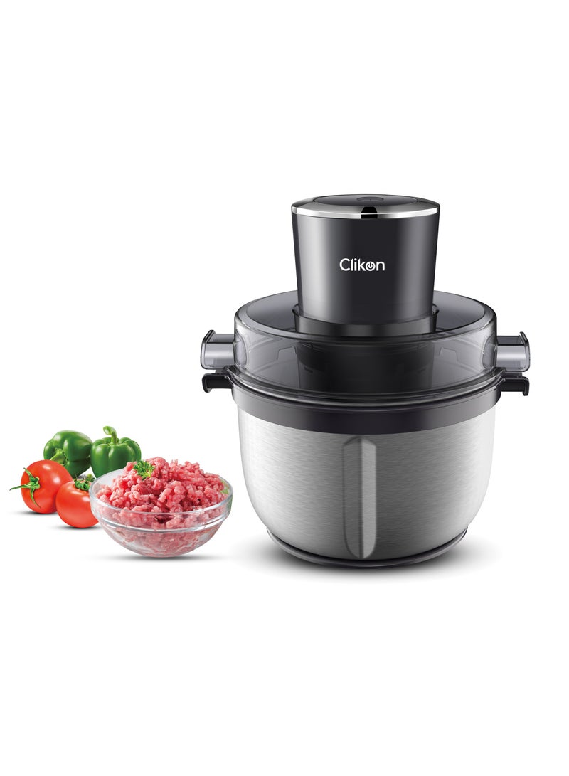 كليكون 2 Speed Multi Chopper Food Processor With 2L Jar Capacity, Stainless Steel Blades | Perfect For Blending & Chopping Fruits, Vegetables & More 2 L 350 W CK2669 Silver/Black  - Image 1