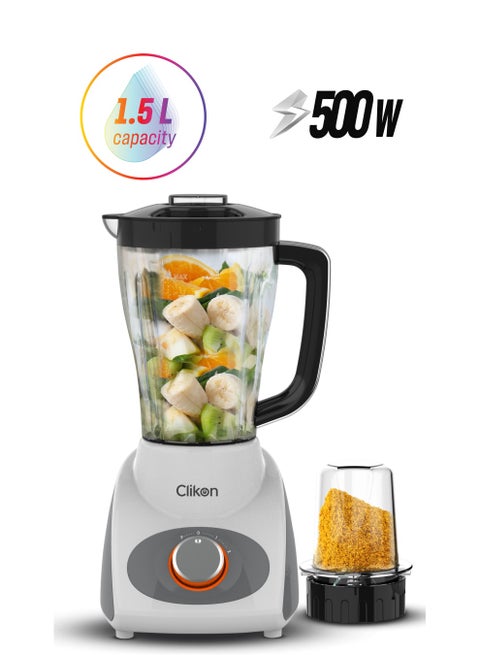 2-In-1 Juicer Blender Chopper Set With Unbreakable Jar 1.5 L 500 W CK2682 White