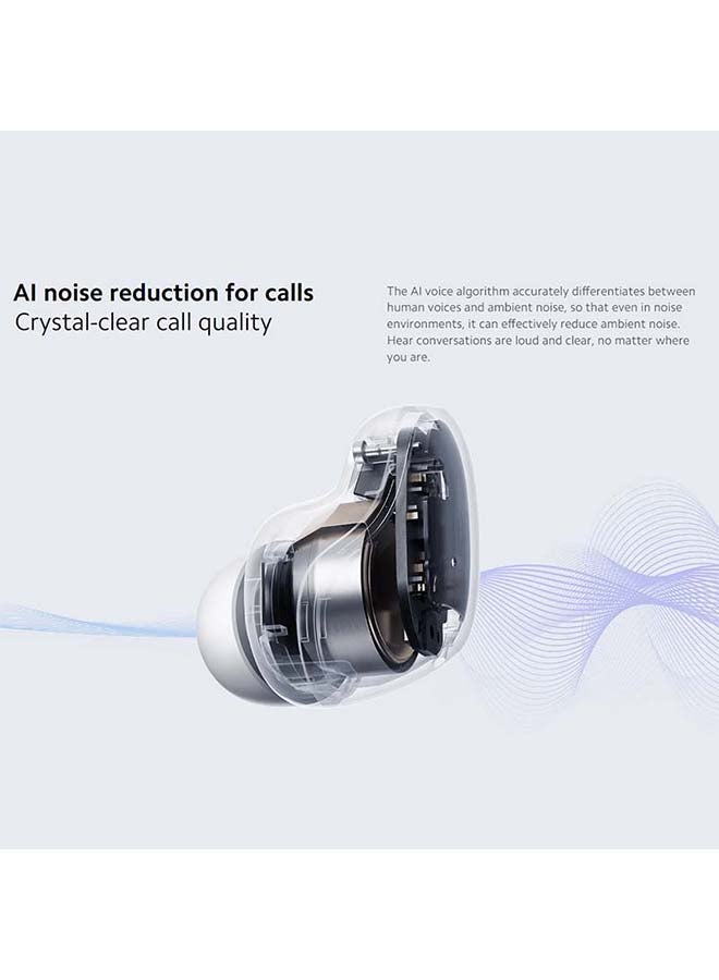 شاومي - Redmi Buds 6 Play - In-Ear Headphones, 36h Battery Life, 10 mm Dynamic Driver with 5 EQ Settings, AI Noise reductions for Calls, Bluetooth 5.4, Quick Charge for 3h Music in 10 Minutes White - Image 1