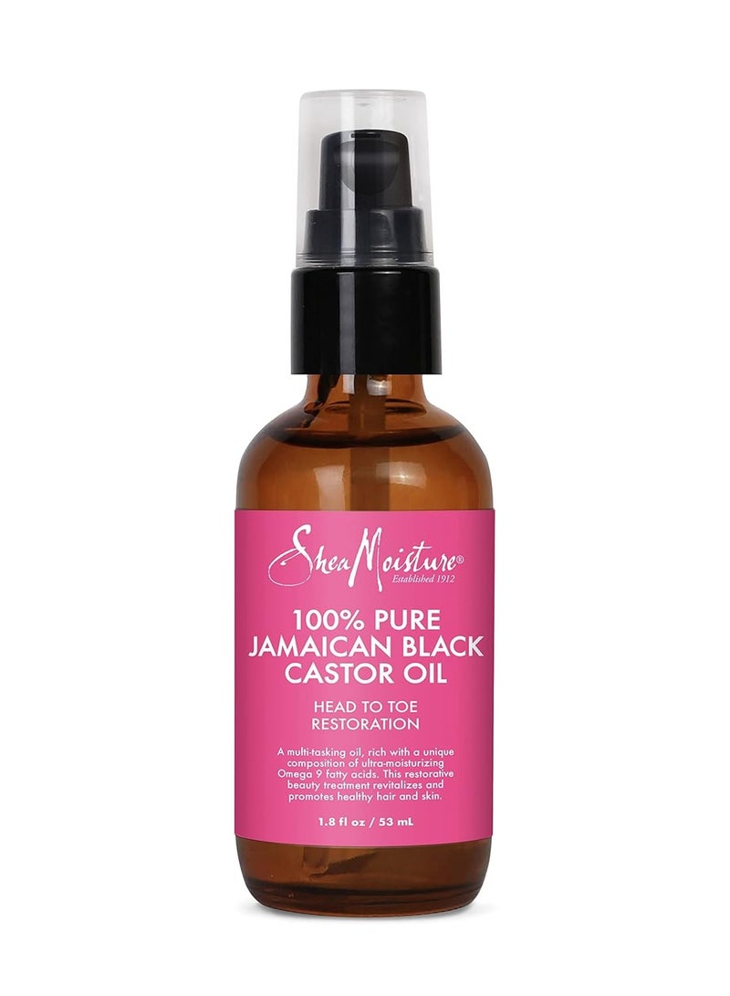 SheaMoisture Head To Toe Oil and Hair Oil for Dry Hair and Skin Jamaican Black Castor Oil Paraben Free Hair Oil, Body Oil 1.8 oz  - Image 1