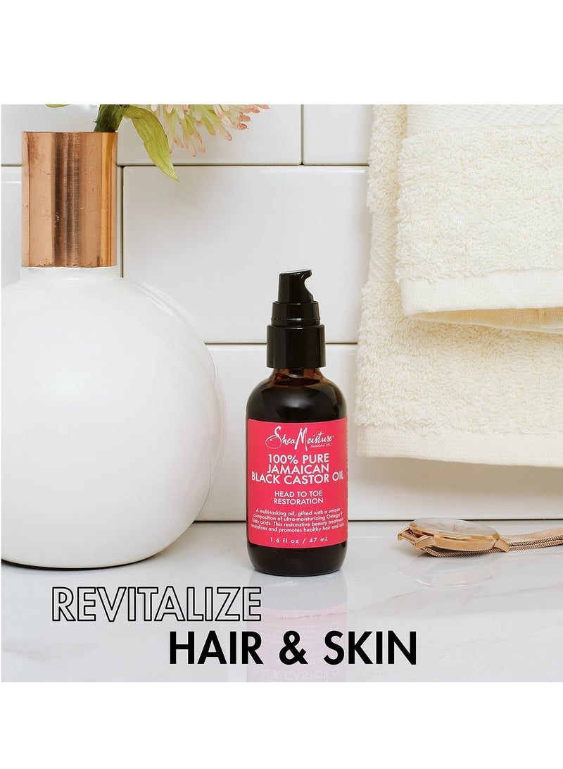 SheaMoisture Head To Toe Oil and Hair Oil for Dry Hair and Skin Jamaican Black Castor Oil Paraben Free Hair Oil, Body Oil 1.8 oz  - Image 4