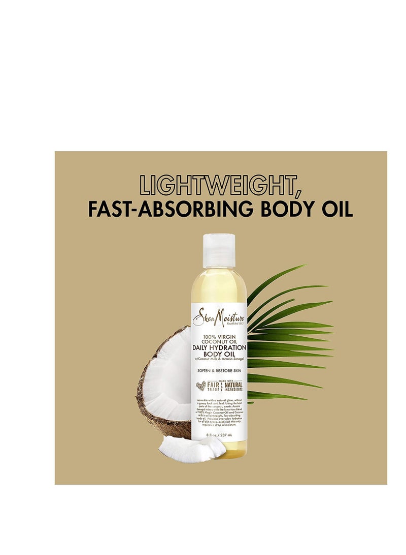 شيامويستر - Body Skin Care, Daily Hydration Body Oil with Virgin Coconut Oil & Shea Butter, Soften & Restore Radiant Healthy Glow to Dull Skin, Paraben Free 237 ml (pack of 2)ml - Image 1