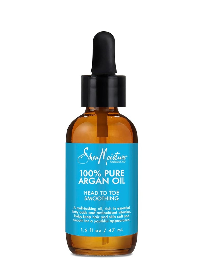 SheaMoisture Multi-Tasking Oil for Smooth Hair and Skin 100% Pure Argan Oil Head-to-Toe Formula 1.6 Fl Oz - Image 1