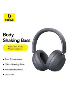 Baseus Baseus Bass 35 Max Wireless Noise Cancelling Earphones Grey  - Image 2