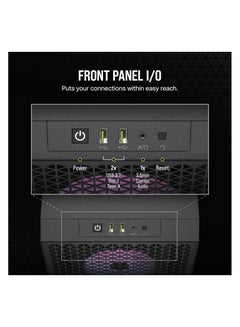 كورسير 3000D RGB Airflow Mid-Tower PC Case - Black - 3X AR120 RGB Fans - Four-Slot GPU Support – Fits up to 8X 120mm Fans - High Airflow Design  - Image 5