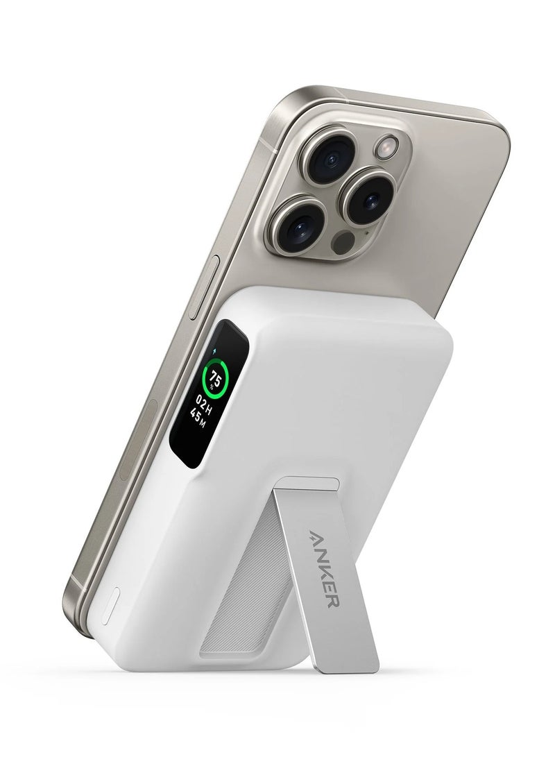 Anker Maggo 10K Power Bank, Qi2 Certified 15W Ultra Fast Charging Charger A1654 White  - Image 2