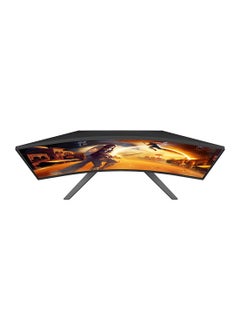 AOC CQ32G4E 31.5" QHD Curved 1500R Gaming Monitor, 180Hz Refresh Rate, 0.5ms Response Time, Flicker-free Technology, HDR10 Adaptive Sync, HDMI 2.0 x 1, DisplayPort 1.4 x 1, CQ32G4E Black/Red  - Image 4