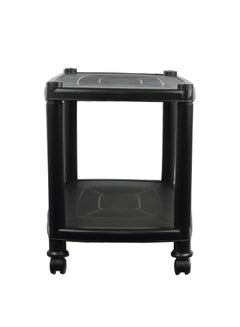 ESQUBE Esqube Sigma Plastic Trolley Portable Table Black Color Black  - Image 2