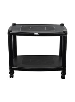 ESQUBE Esqube Sigma Plastic Trolley Portable Table Black Color Black  - Image 1