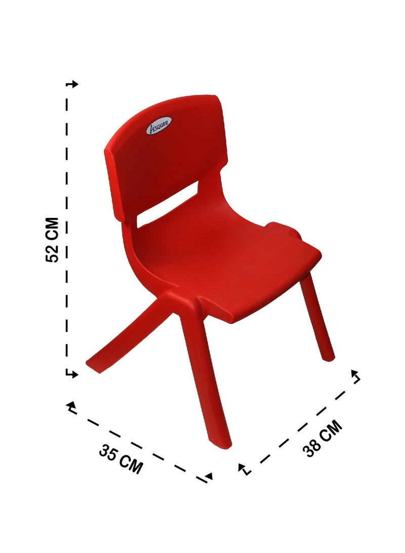 ESQUBE Kids Deluxe Study Chair Red Color Red  - Image 3
