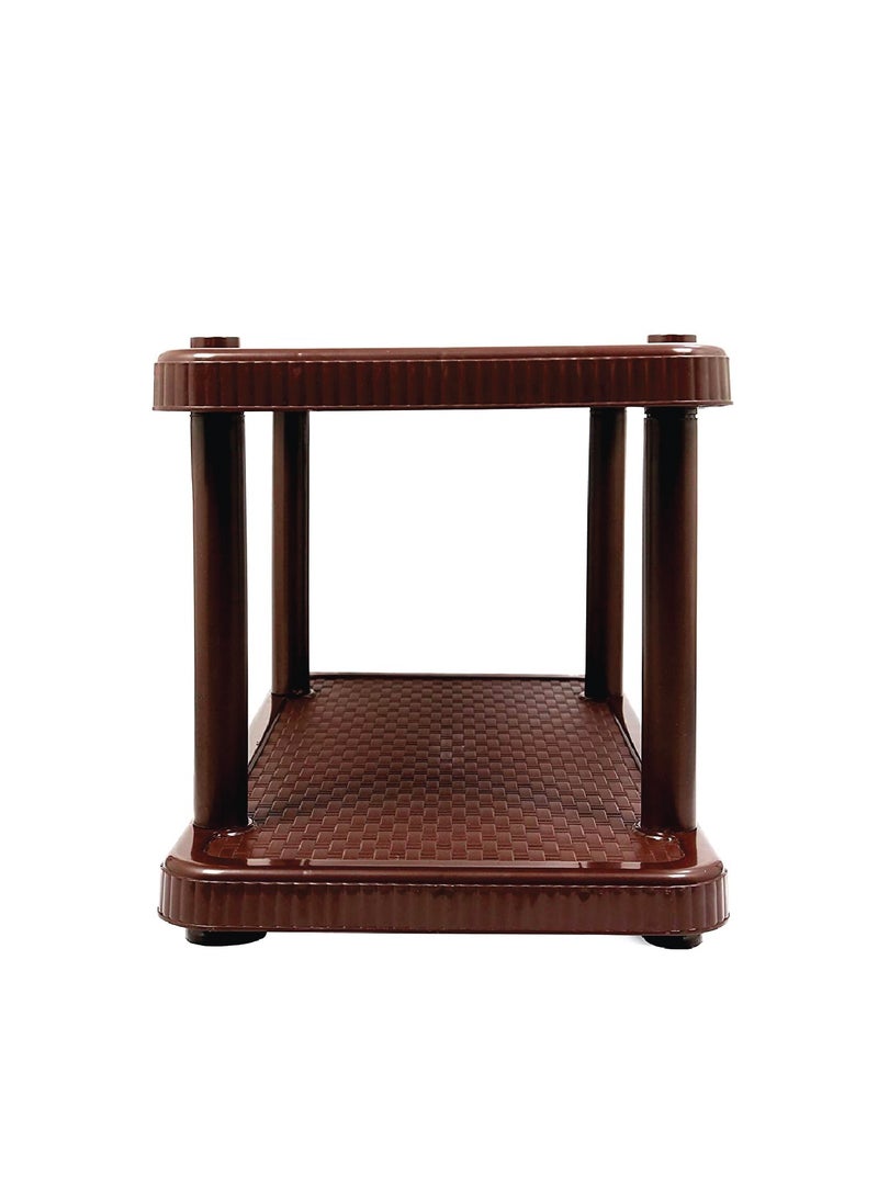 ESQUBE Esqube Coffee Table Teapoy Plastic Portable Table Brown Color Brown  - Image 4