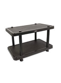 ESQUBE Esqube Coffee Table Center Teapoy Plastic Table Black Black  - Image 1
