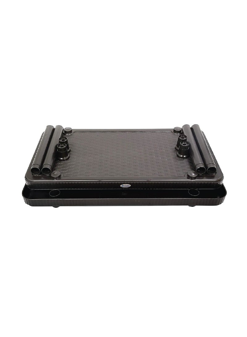 ESQUBE Esqube Coffee Table Center Teapoy Plastic Table Black Black  - Image 5