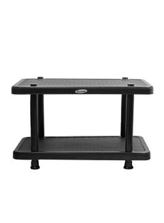 ESQUBE Esqube Coffee Table Center Teapoy Plastic Table Black Black  - Image 2